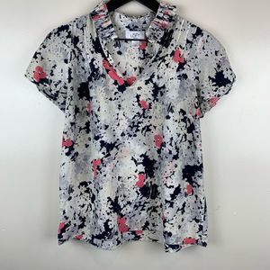 Ann Taylor LOFT Floral Blouse Cotton/Silk Blend MP